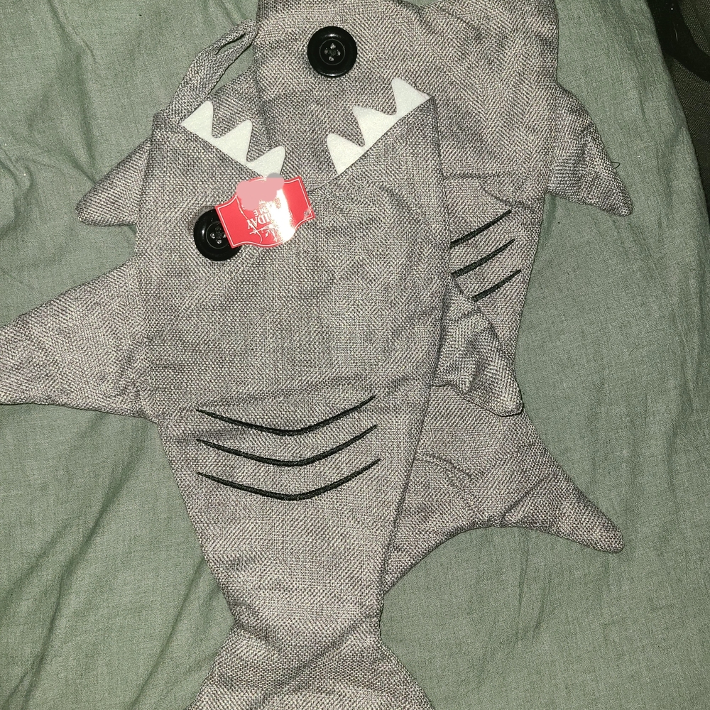 Gray Shark Shaped Mittens